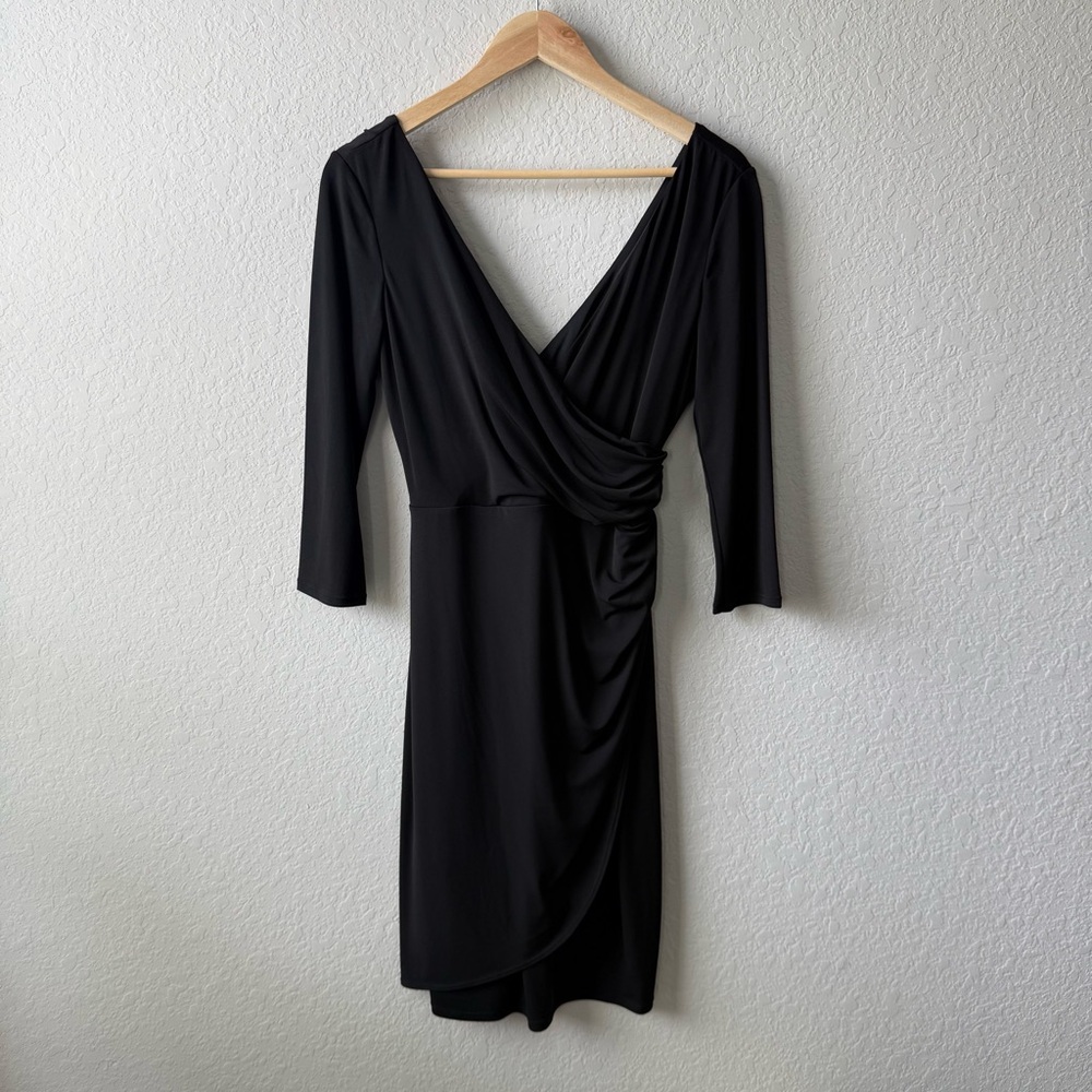 White House Black Market Black Long Sleeve Dress